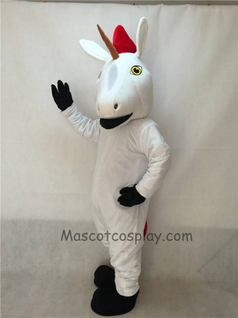 Cute New White Unicorn Mascot Costume