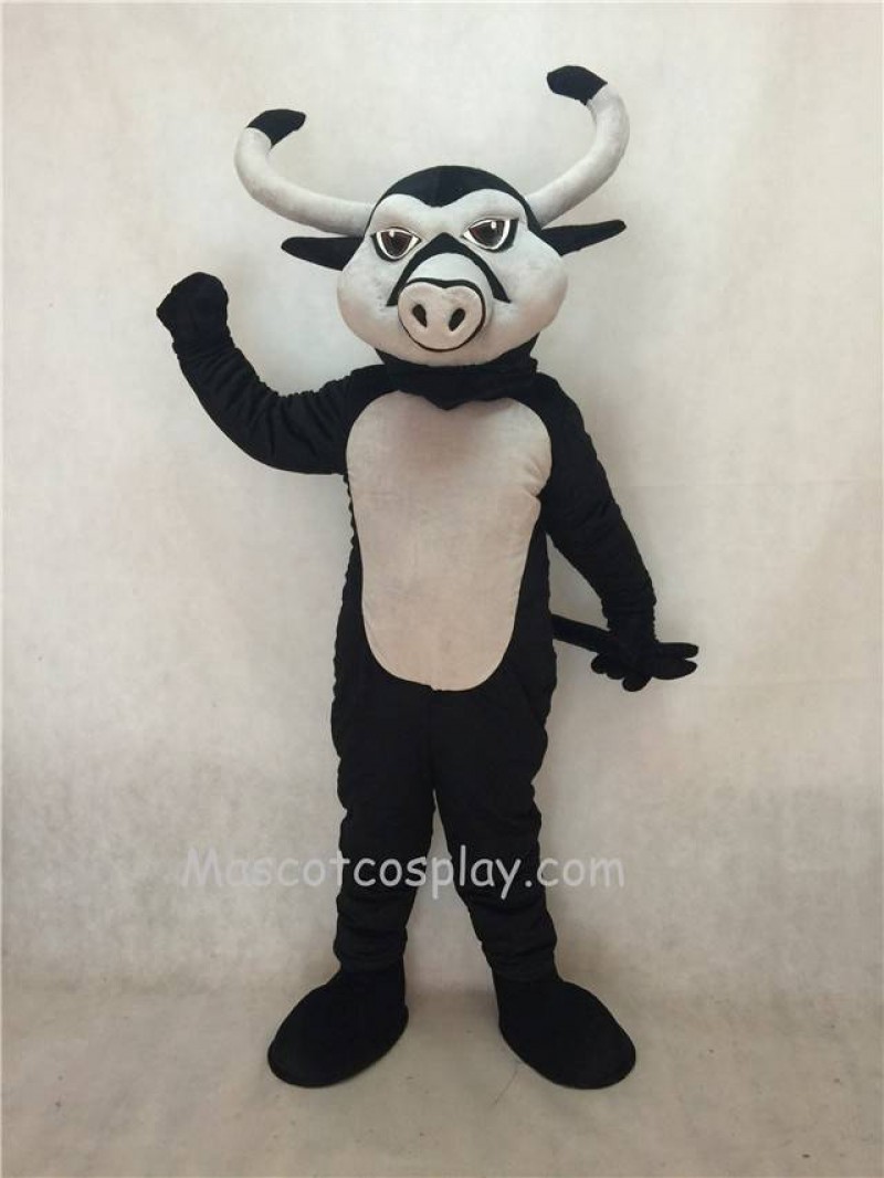 Hot Sale Adorable Realistic New Black Longhorn Mascot Costume