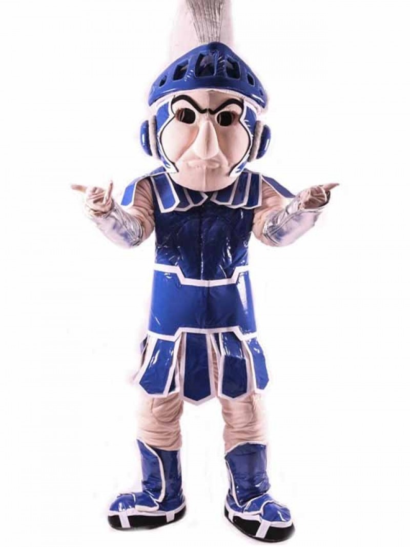 Blue Spartan Trojan Knight Sparty Mascot Costume