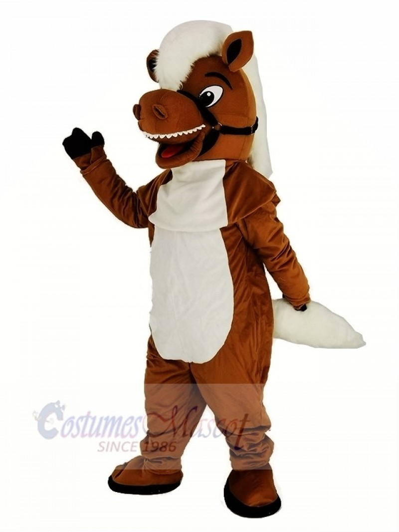 Brown Stable Horse Mascot Costume