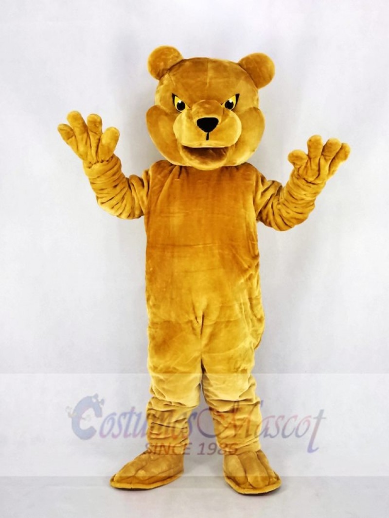 Long-haired Brown Bear Mascot Costume Cartoon	