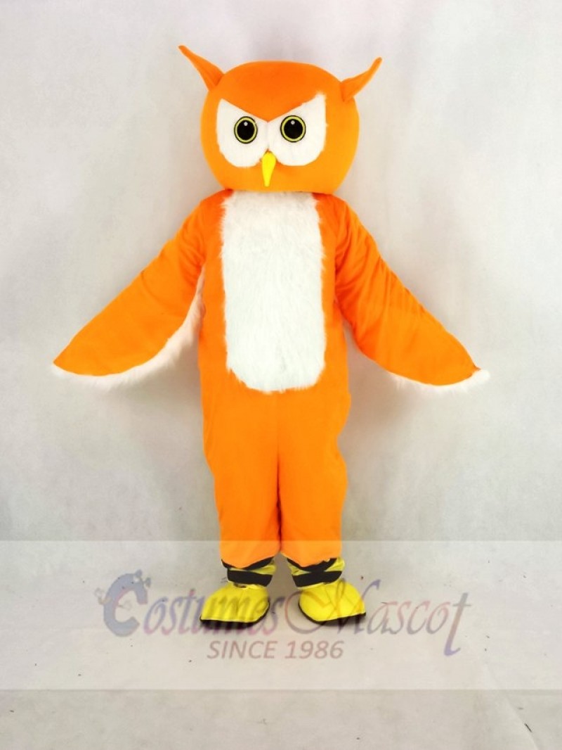 Orange Ollie Owl Mascot Costume School