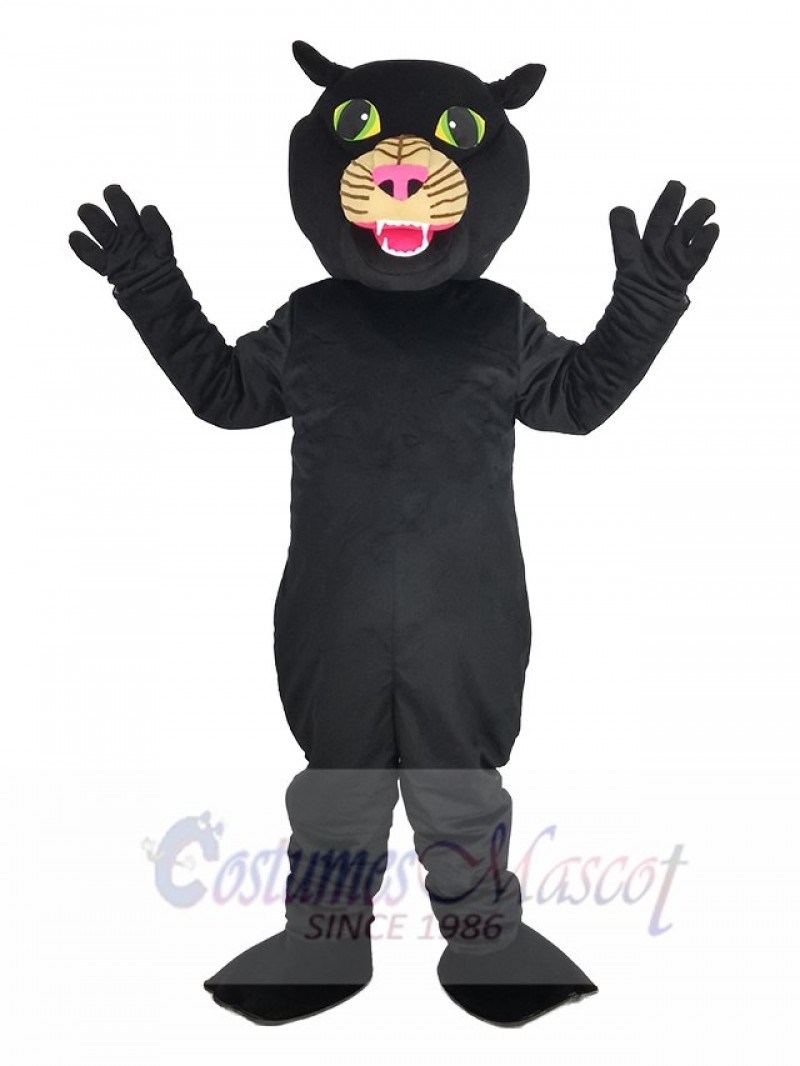 Black Panther with Pink Nose Mascot Costume Animal