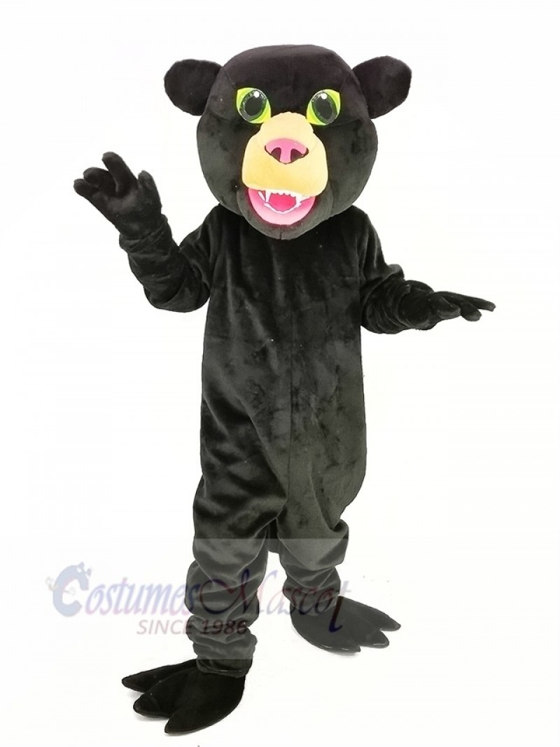 Black Panther with Green Eyes Mascot Costume Animal