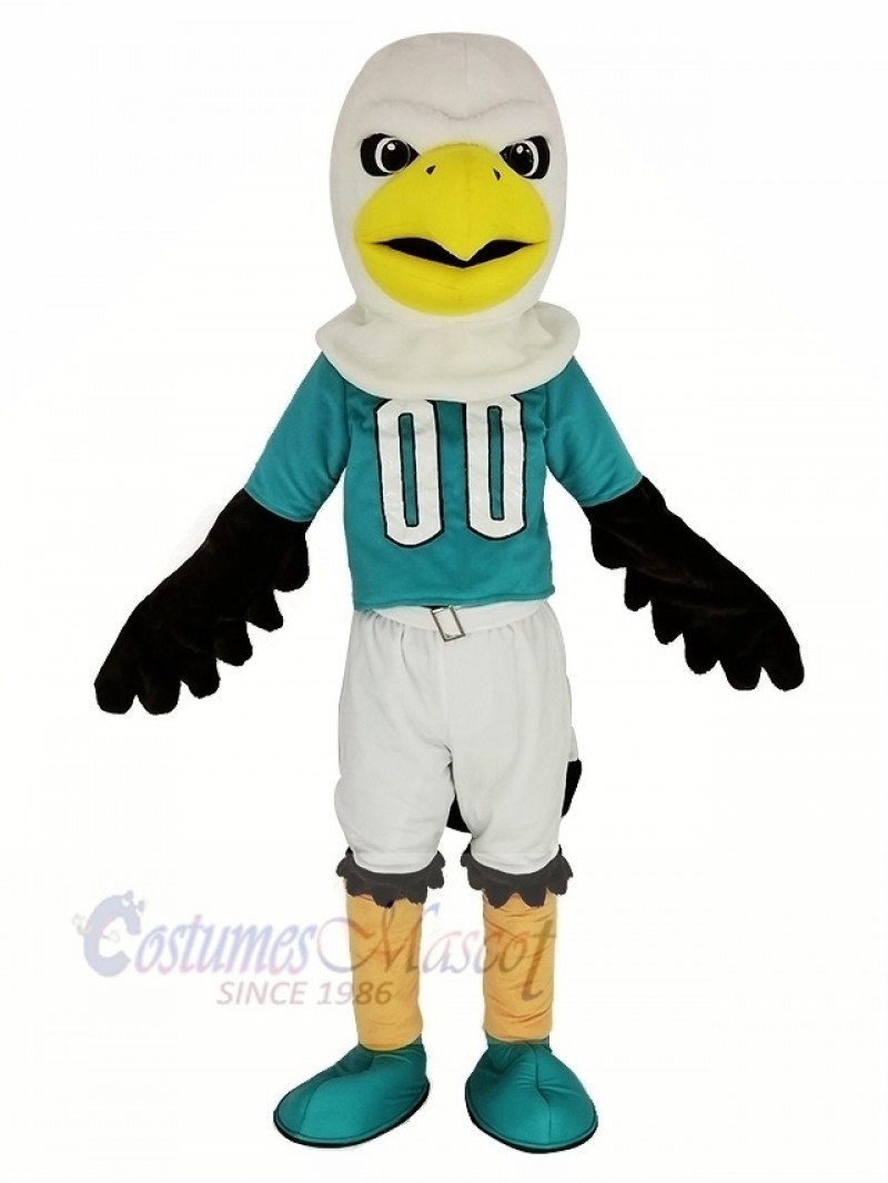 Sport Eagle with Blue T-shirt Mascot Costume Animal