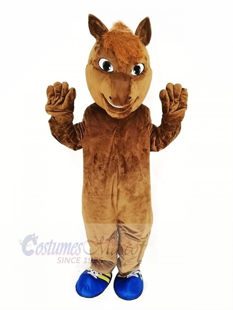 Brown Horse Race Mascot Costume