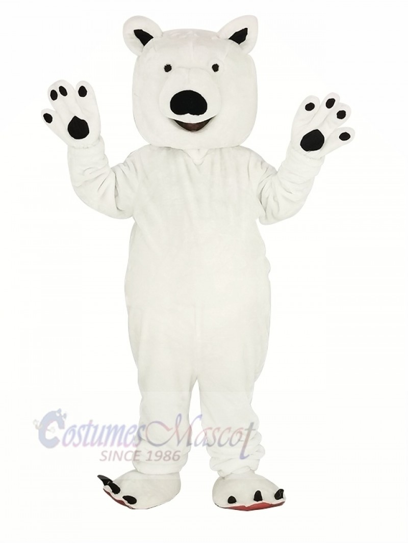 White Polar Bear Mascot Costume Animal