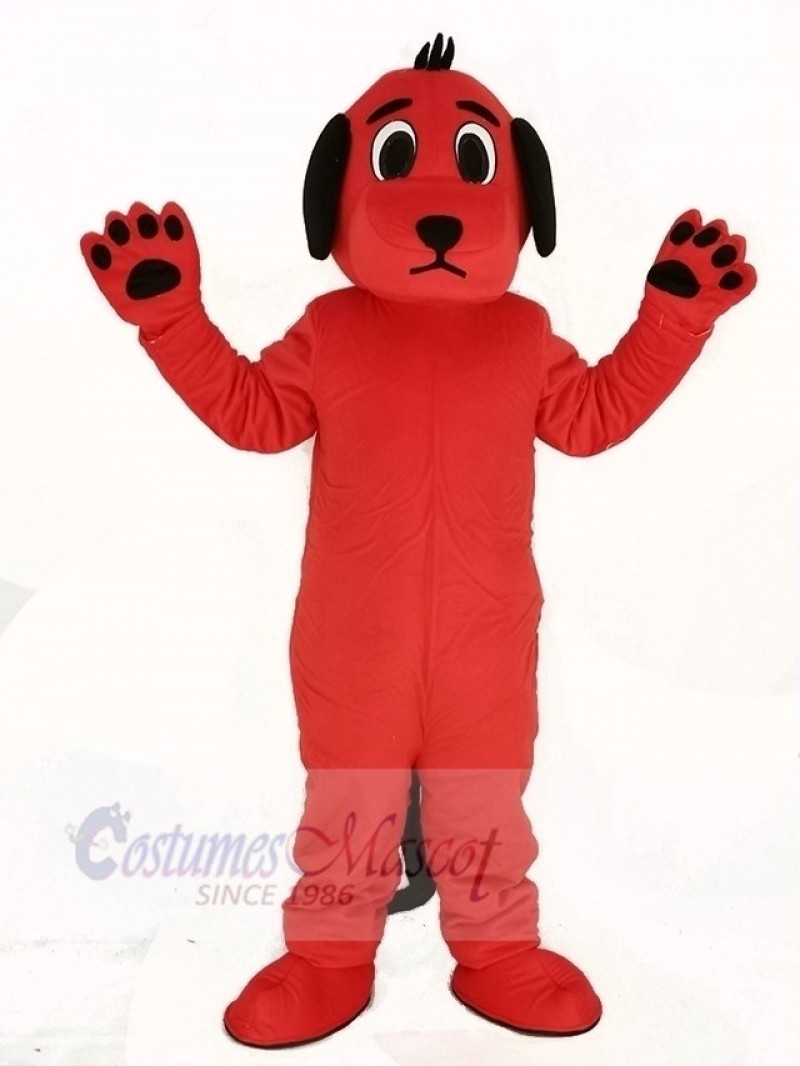 Red Dog with Black Ears Mascot Costume Animal