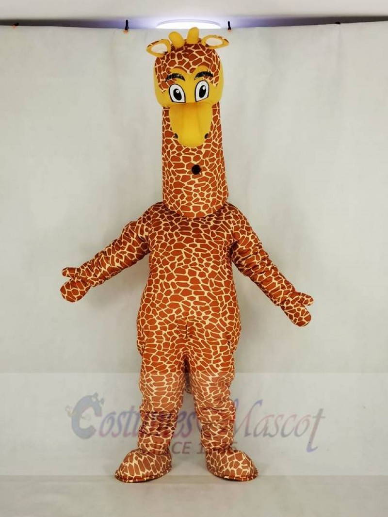 Realistic Giraffe Mascot Costume Cartoon	