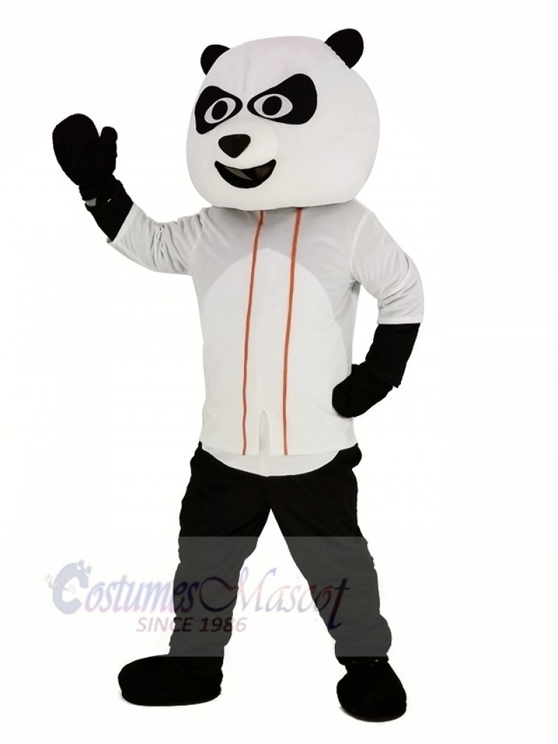 Baseball Panda with White T-shirt Mascot Costume Animal