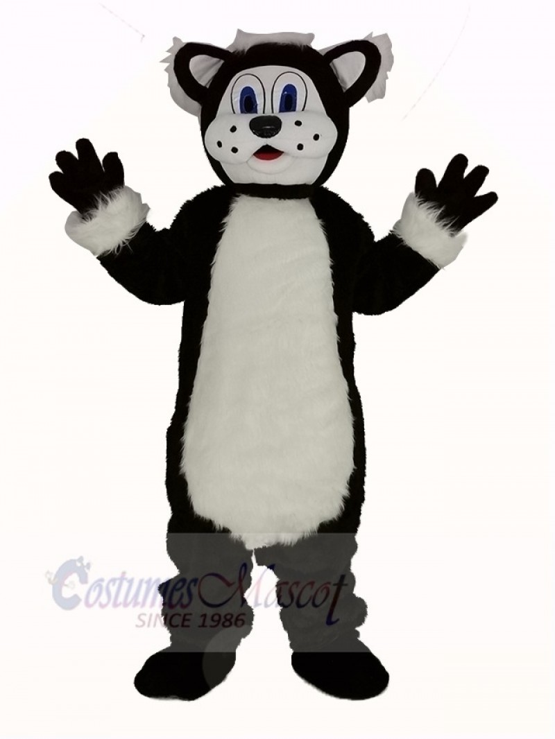 Black and White Fat Cat Mascot Costumes Animal