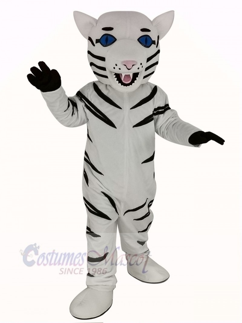 Fierce White Tiger Mascot Costume Animal1