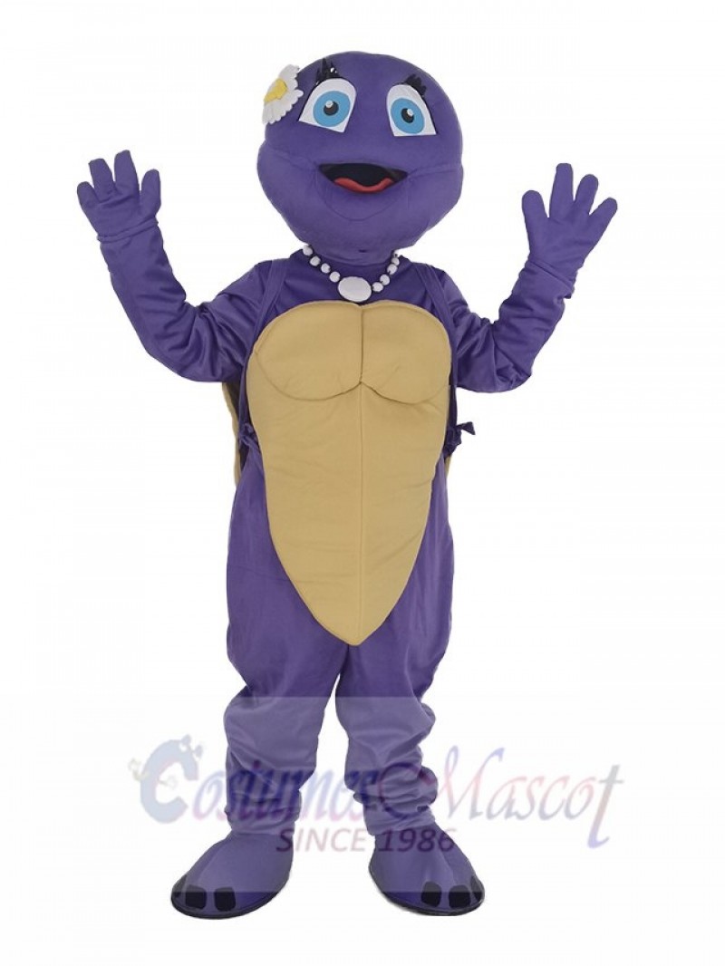 Purple Female Turtle Mascot Costume Animal