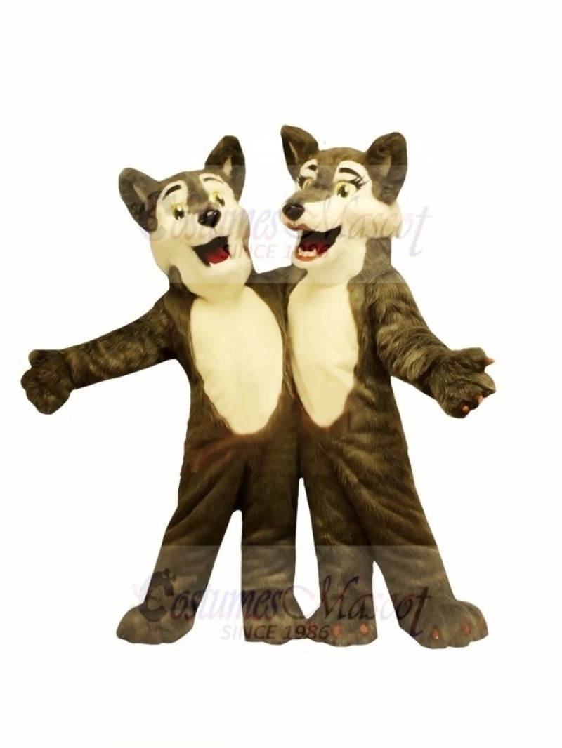Boy & Girl Wolf Mascot Costumes 