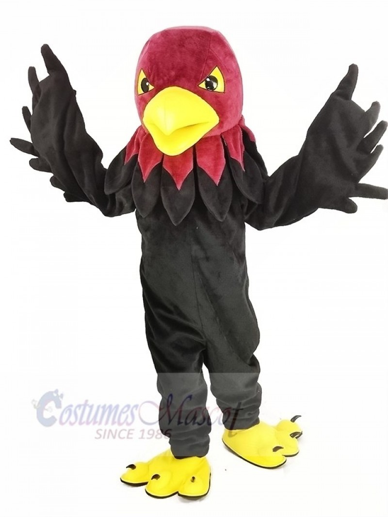 Cool Black Hawk Mascot Costume Animal