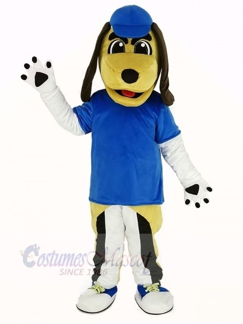 Beagle Dog with Blue Hat Mascot Costume Animal