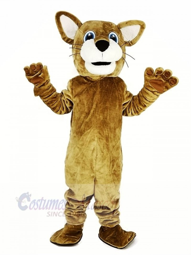 Brown Wildcat Mascot Costume Animal