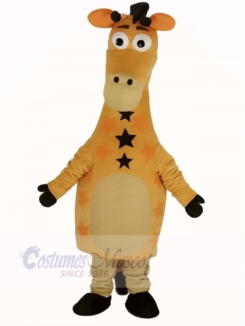Cute Yellow Giraffe Mascot Costume