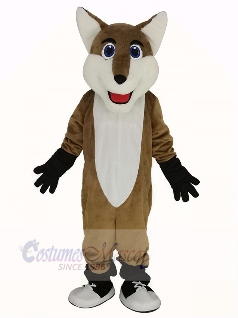 Smiling Fox Mascot Costume