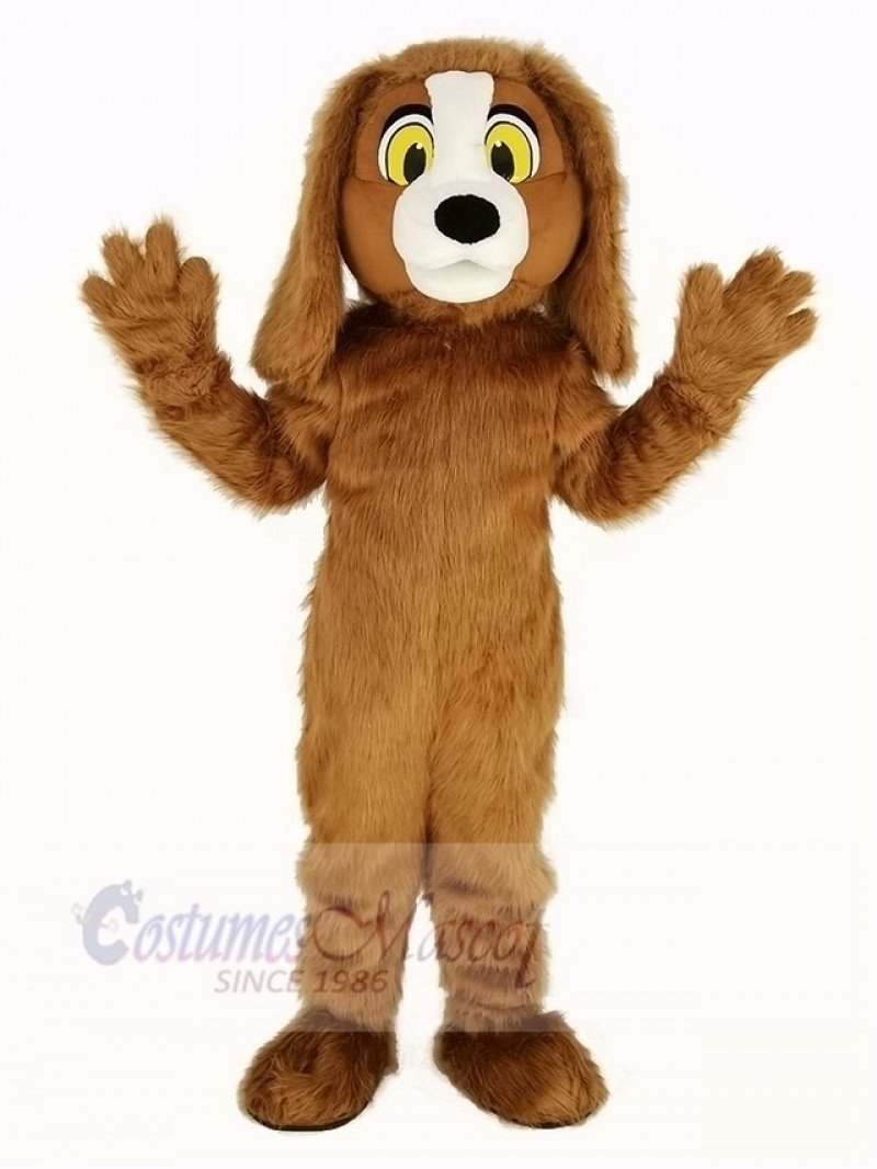 Brown Furry Dog Mascot Costume Animal