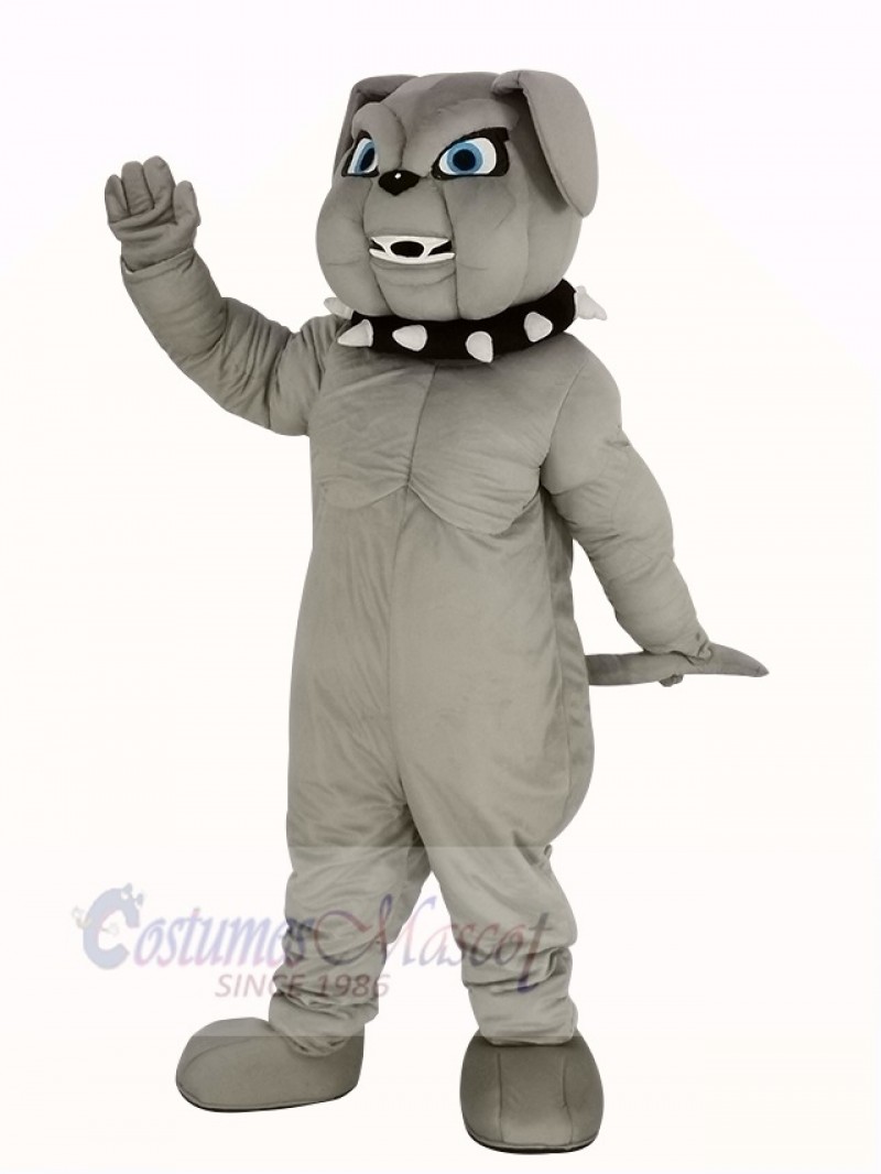 Gray Bulldog Mascot Costume