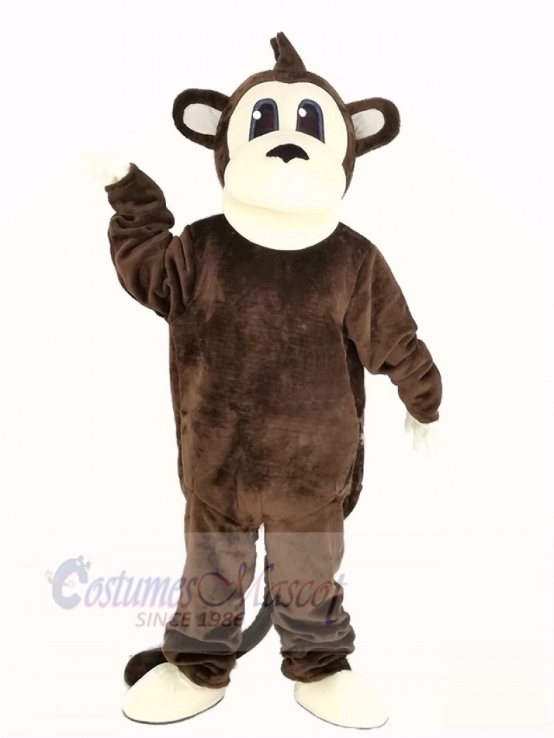 Brown Long Tail Monkey Mascot Costume