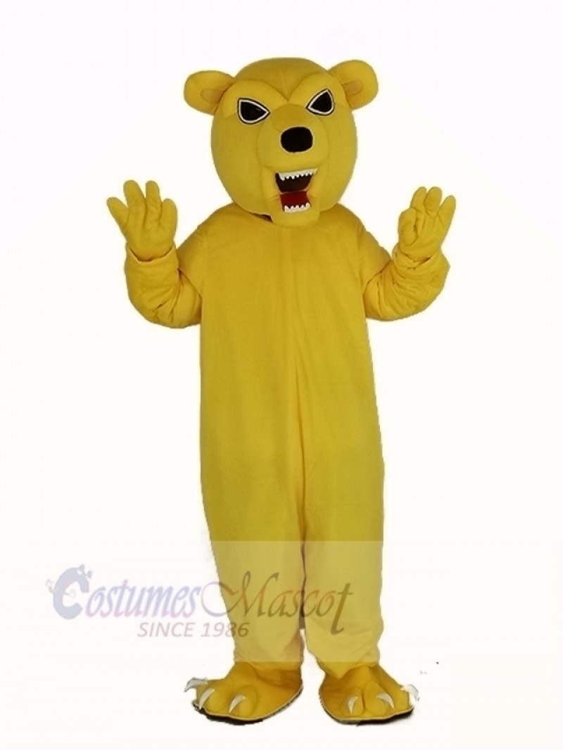 Power Fierce Yellow Bear Mascot Costume