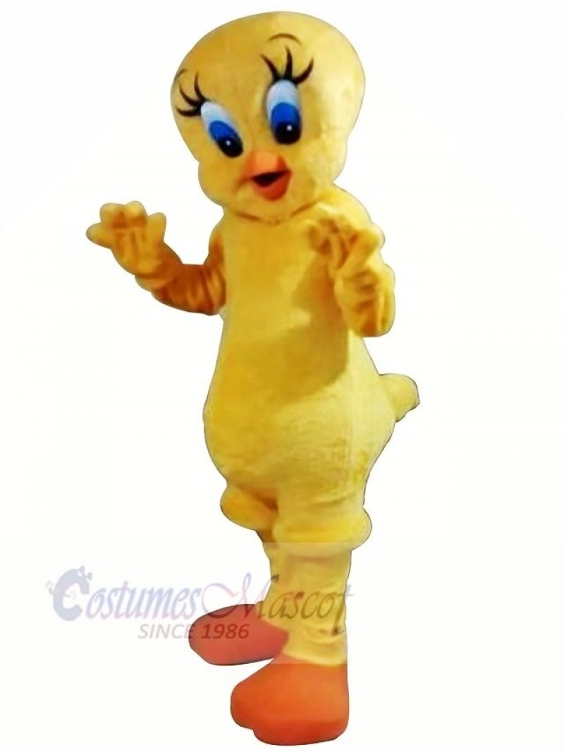 Yellow Bird With Big Eyes Mascot Costumes Cartoon