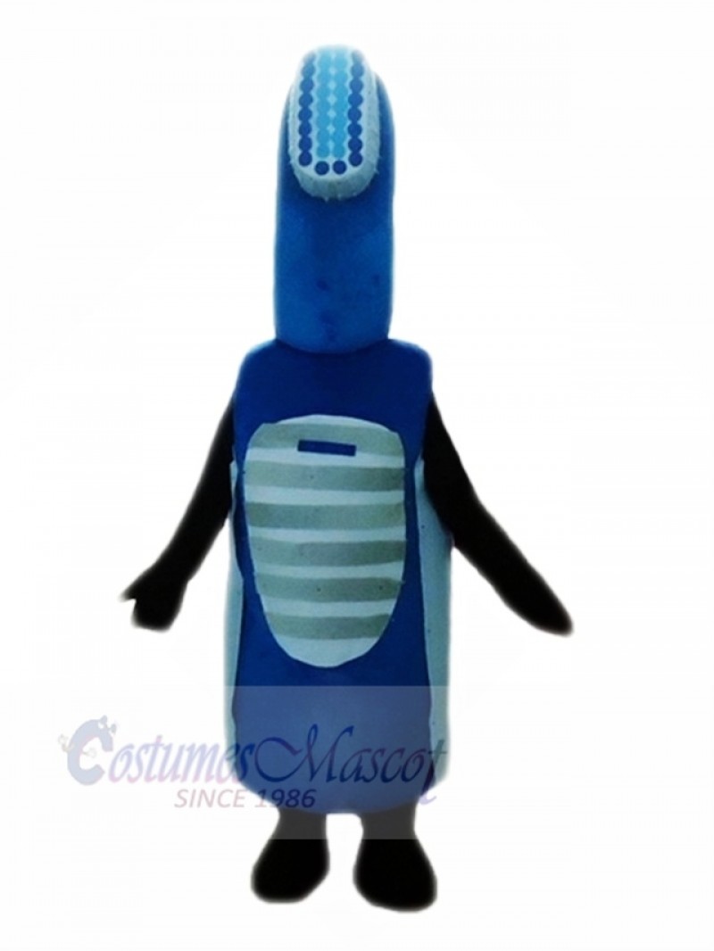 Blue Electric Toothbrush Mascot Costume Cartoon