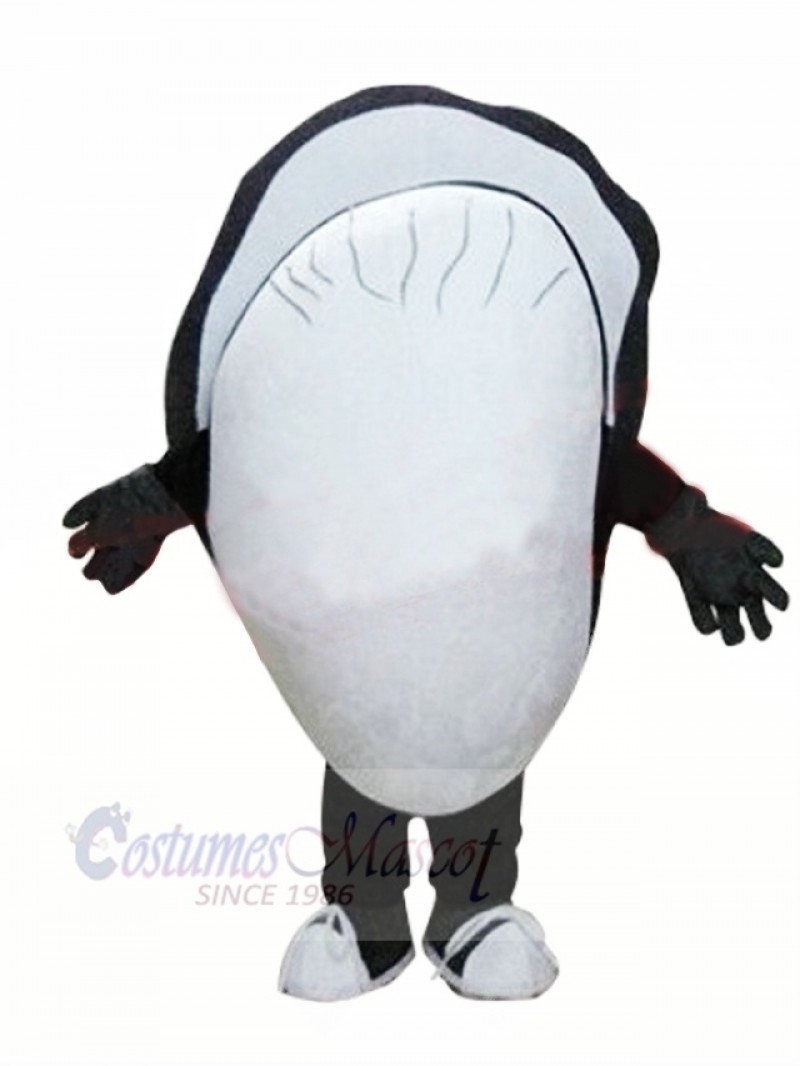 Black Clam Seafood Mascot Costume Cartoon