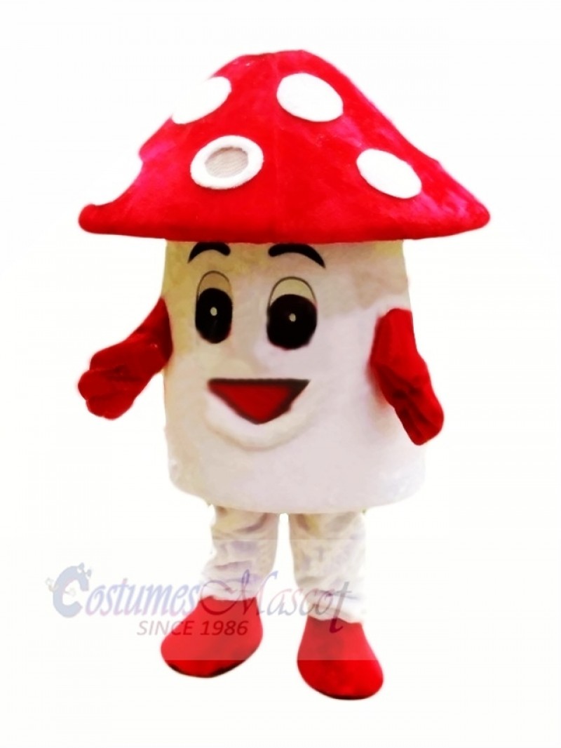 Red Mushroom Mascot Costume Cartoon	  