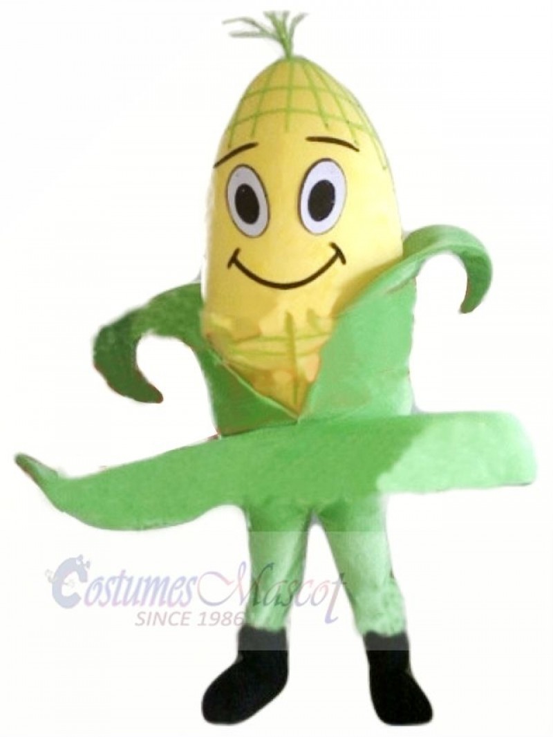 Smiling Corn Mascot Costume Cartoon
