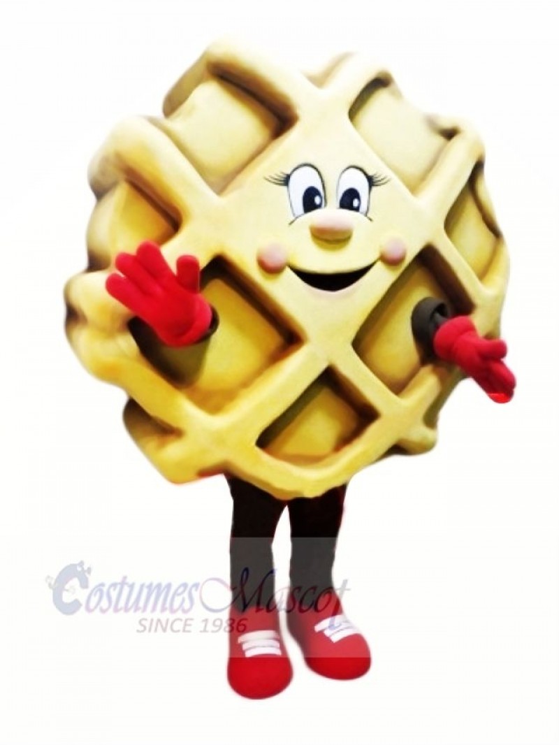 Yummy Waffle Mascot Costume Cartoon	