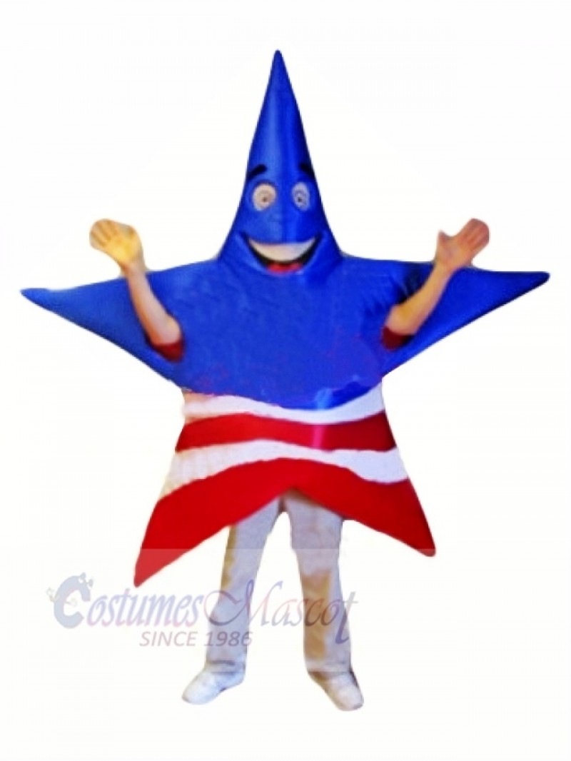 American Patriot Star Mascot Costume Cartoon	