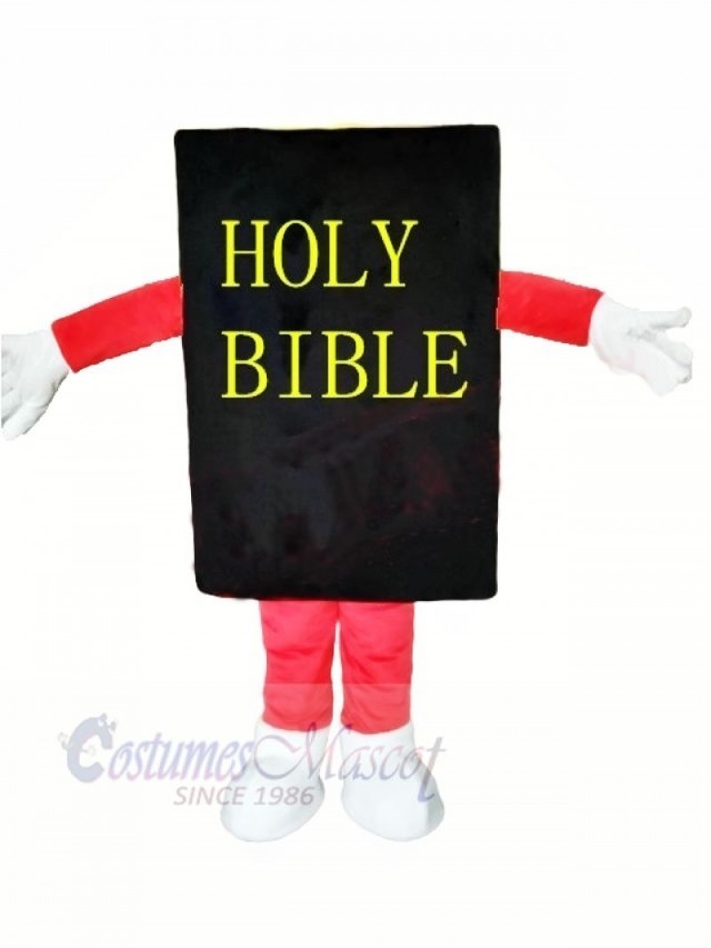 Black Bible Mascot Costume Cartoon