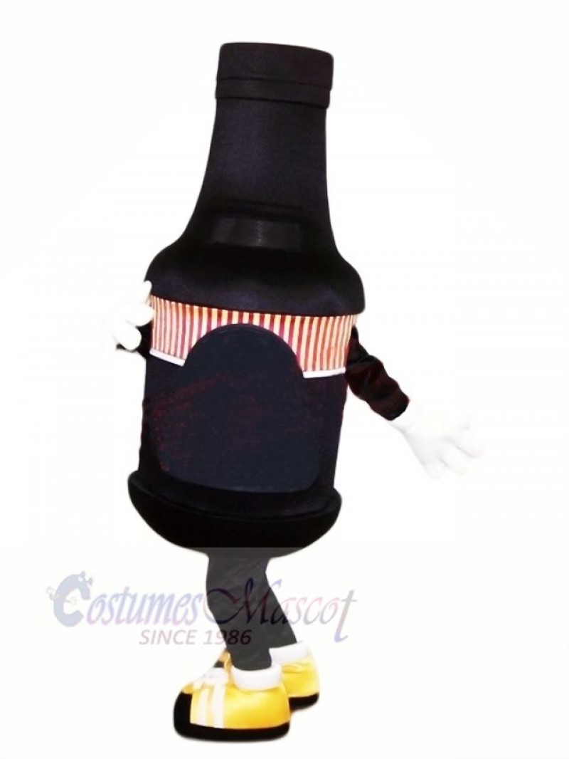 Funny Black Bottle Mascot Costume Cartoon