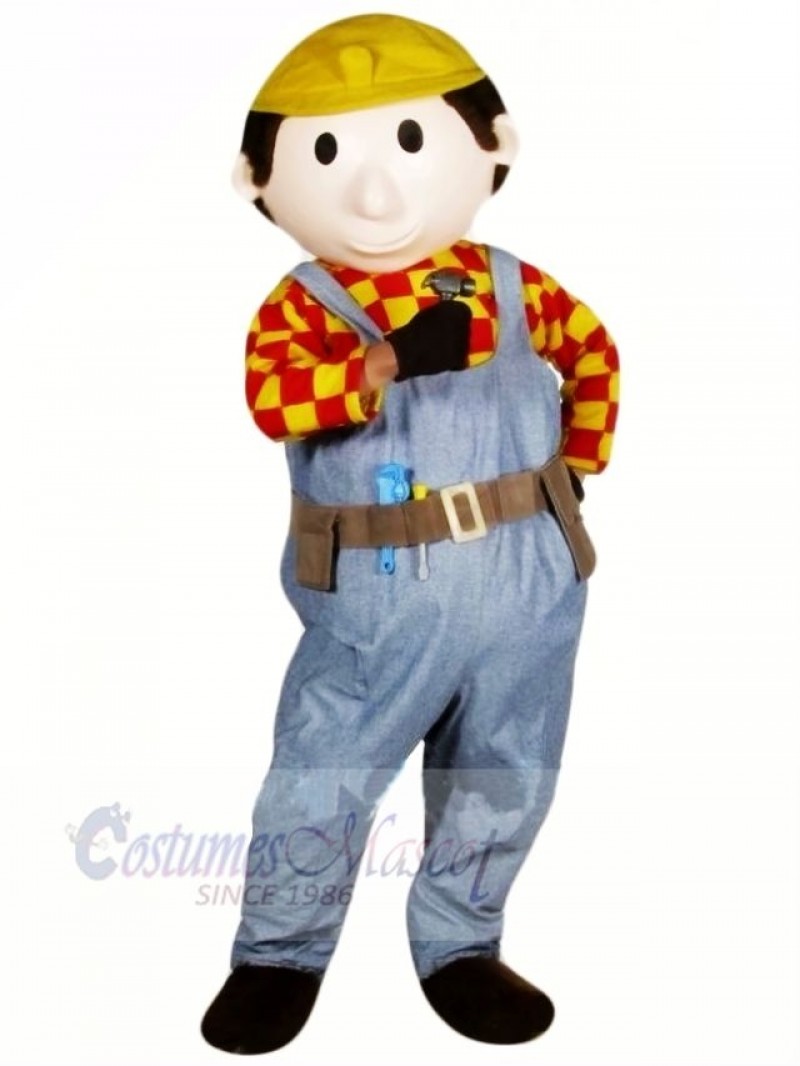 Cute Builder Buddy Mascot Costume People