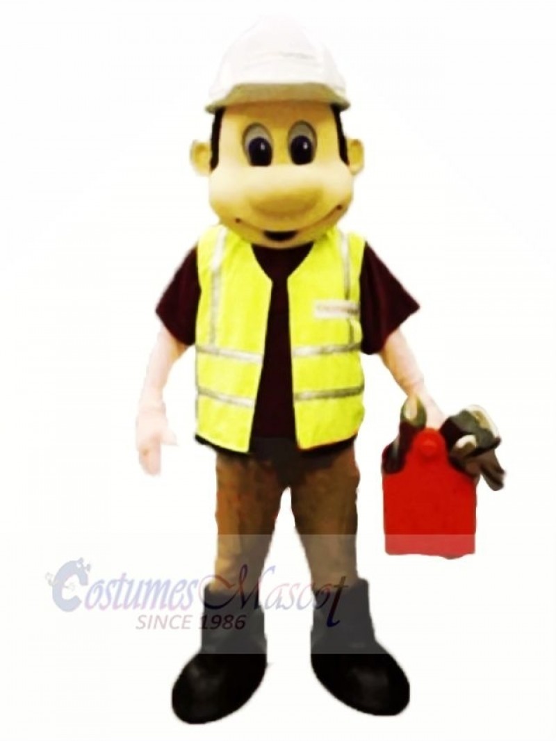 Hard-working Builder Mascot Costume People	