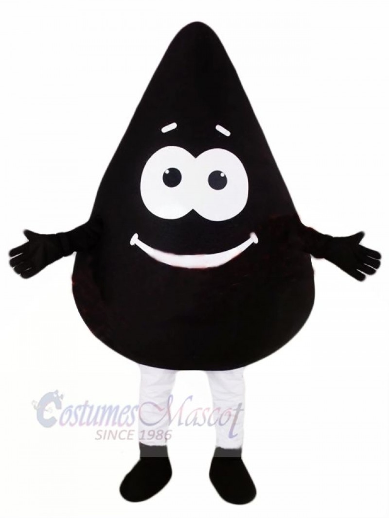 Cute Black Oil Mascot Costume Cartoon	