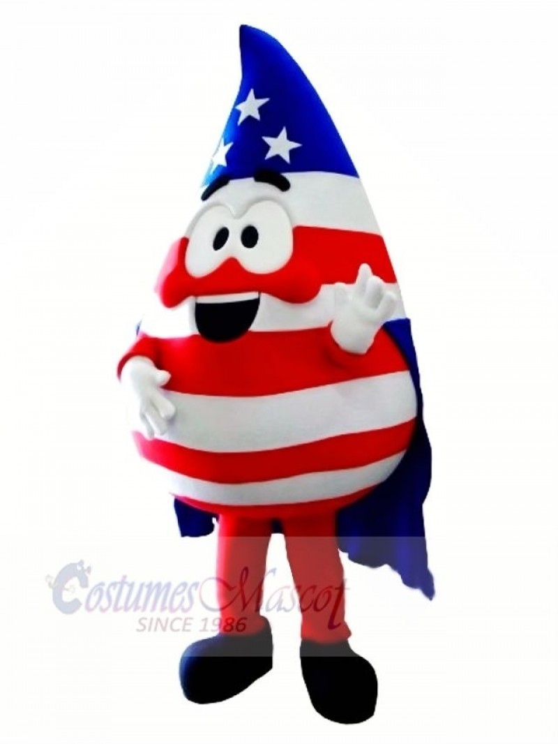 Flag Blood Drop Mascot Costume Cartoon