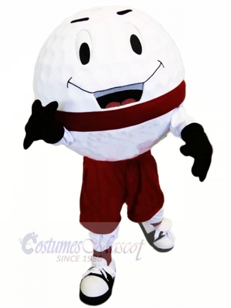 Funny Golf Ball Mascot Costume Cartoon	