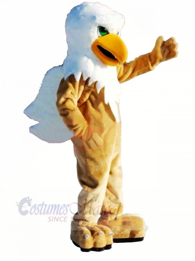 Griffin with Green Eyes Mascot Costume Cartoon 