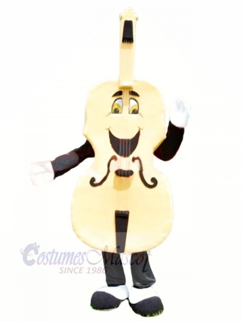 Funny Guitar Mascot Costume Cartoon 