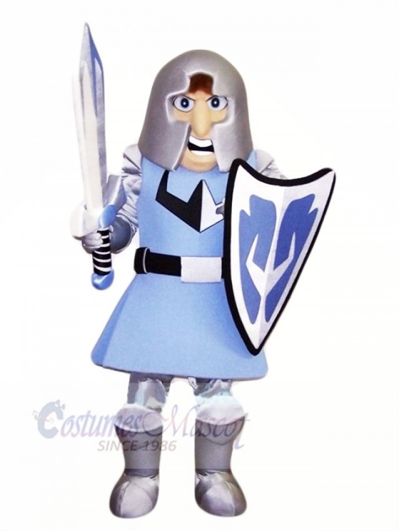 High Quality Crusader with Blue Coat Mascot Costume People