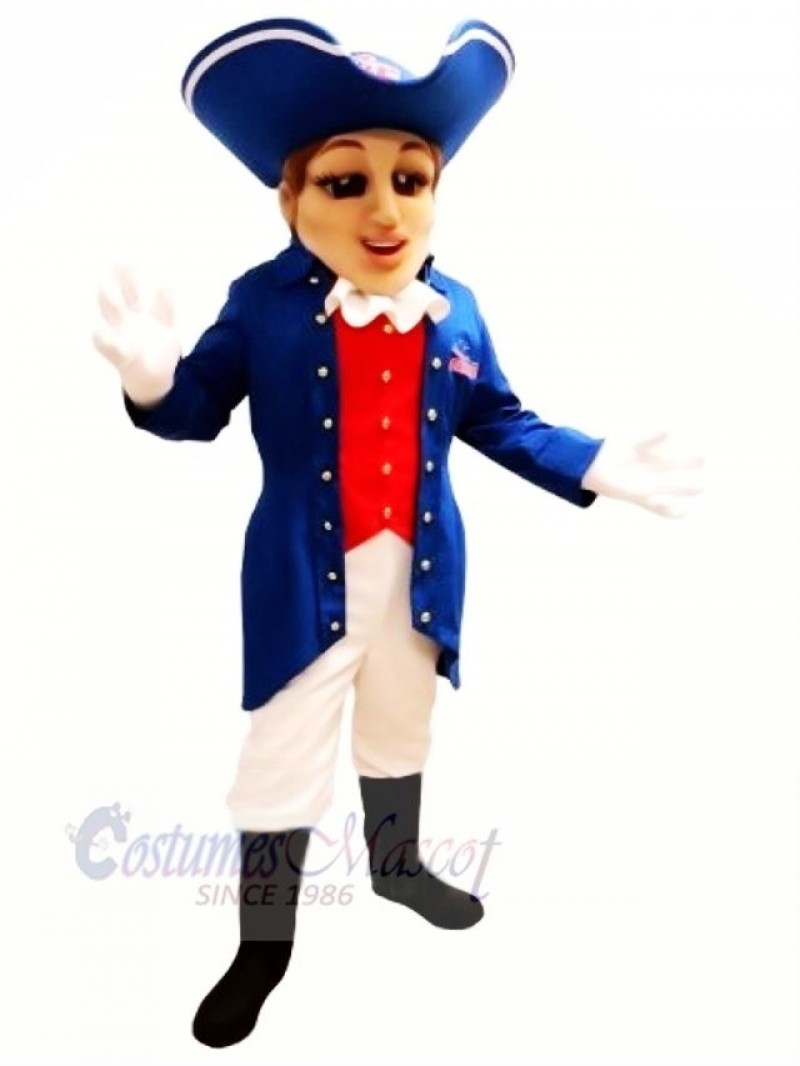 Cool Patriot with Big Hat Mascot Costume People	