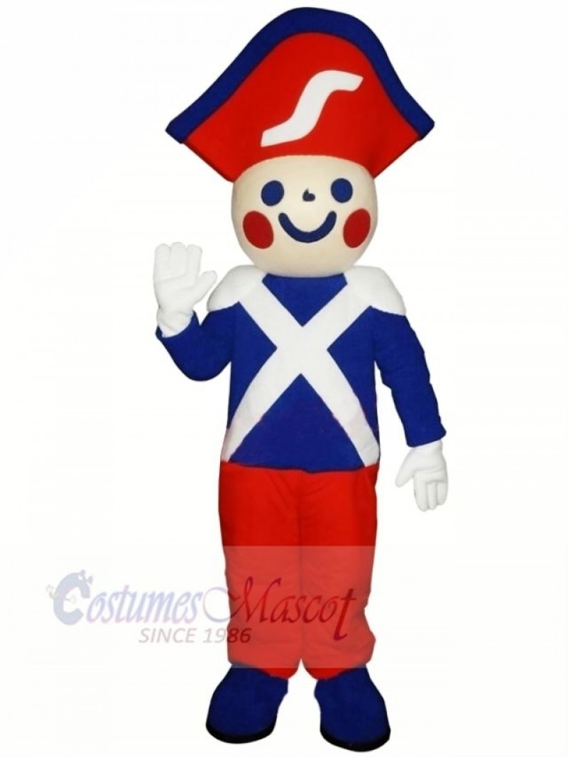 Cute Smiling Soldier Mascot Costume Cartoon