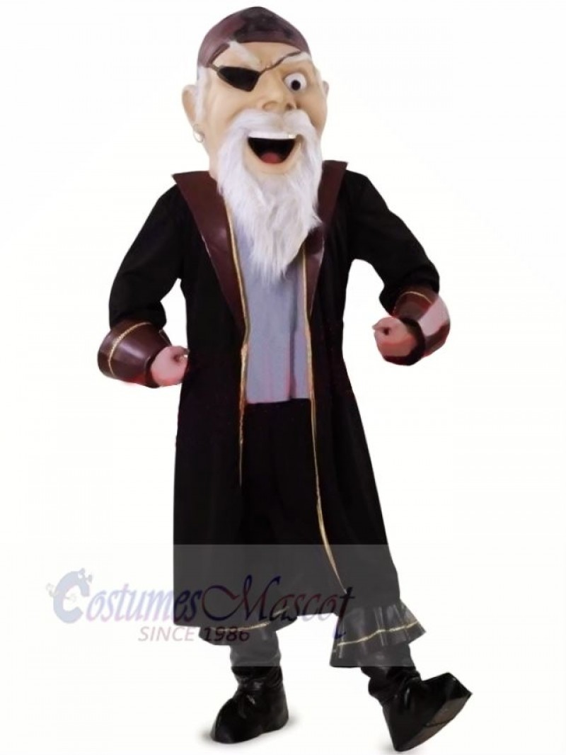 Old Pirate with White Beard Mascot Costume People