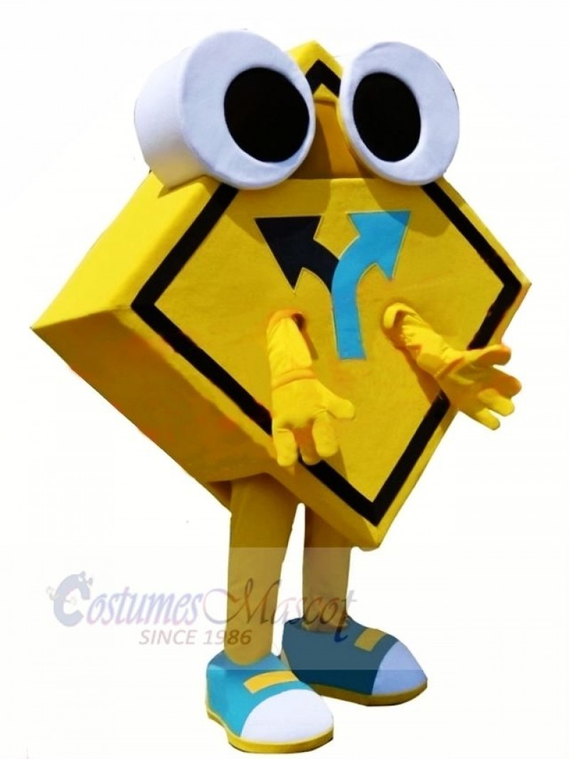 Road Sign Mascot Costume Cartoon
