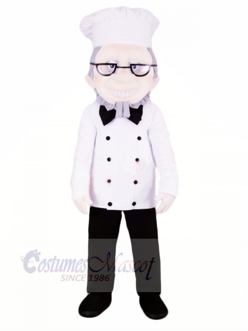 Chef with Glasses Mascot Costume People