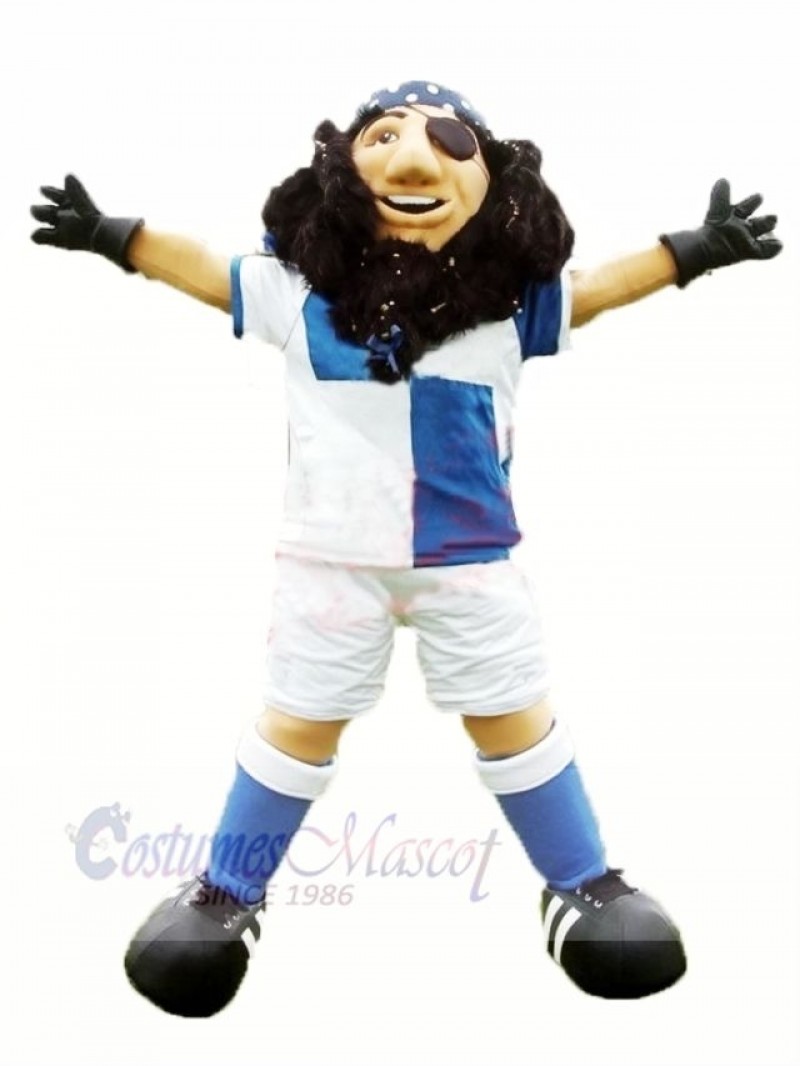 Pirate with Black Beard Mascot Costume People